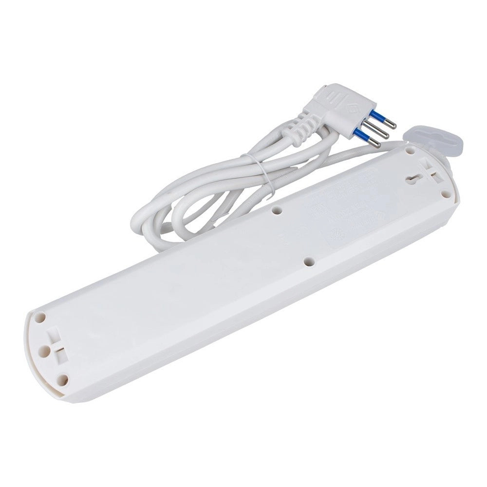 Trade Shop - Multipresa 5 In 1 Usb A + C + 3 Prese Per Schuko / Bipasso / Eu Cavo 1.5mt 80081 -