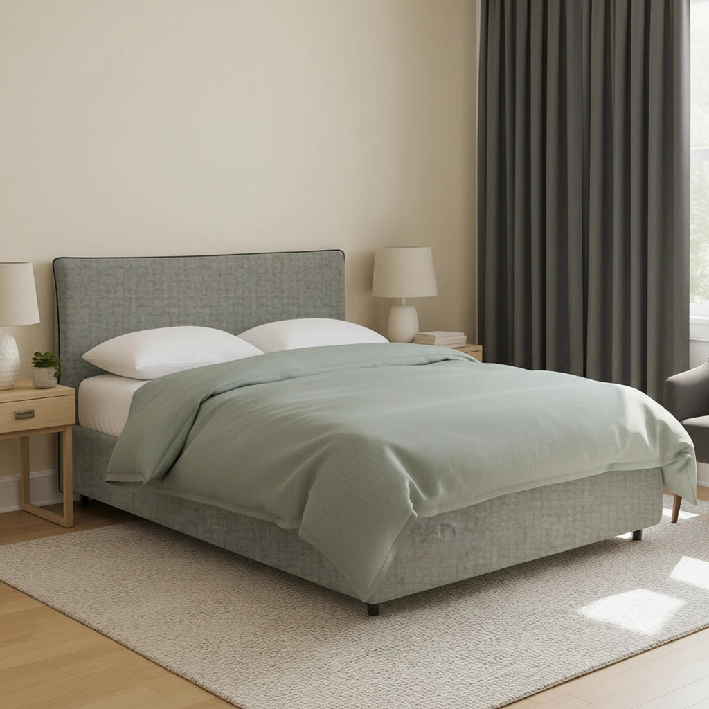 Altrincham, Letto Piazza e Mezza Sfoderabile Made in Italy, Grigio