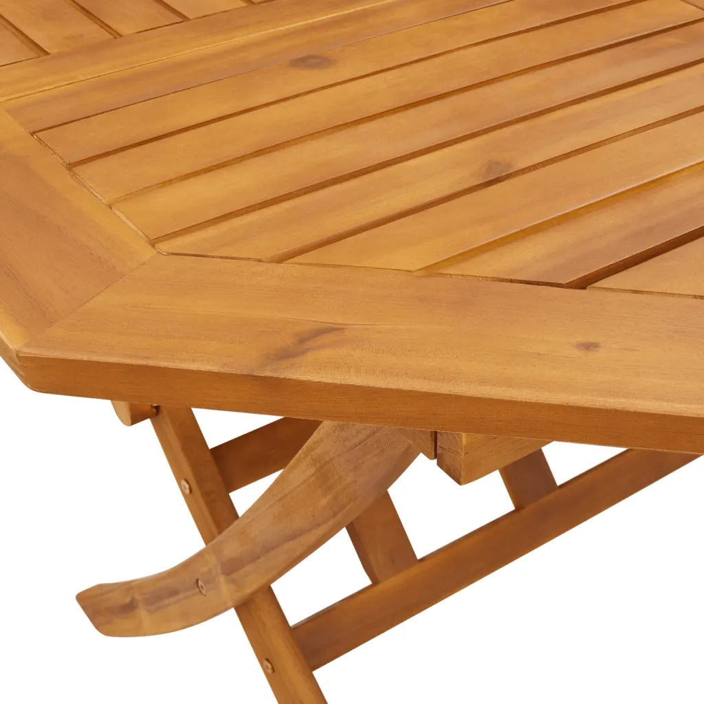 Set Pranzo da Giardino Pieghevole 5pz | Set Salotto da Giardino Legno Massello di Acacia
