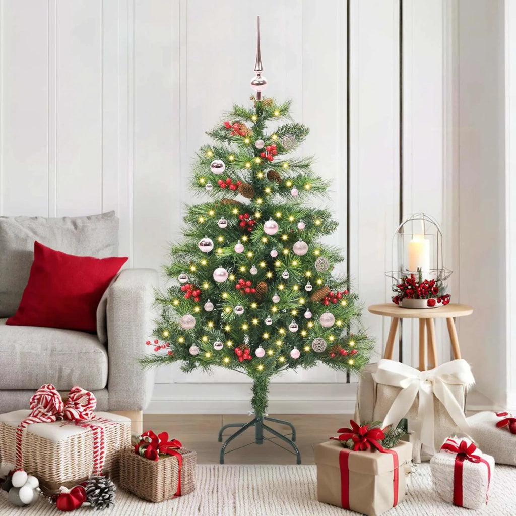 Albero di Natale | Decorazioni natalizie artificiale Verde 150 cm PVC e Metallo