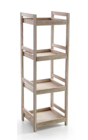 MAURY'S SCAFFALE DA BAGNO IN LEGNO COLORE NATURALE 4 RIPIANI 33X30X100 CM