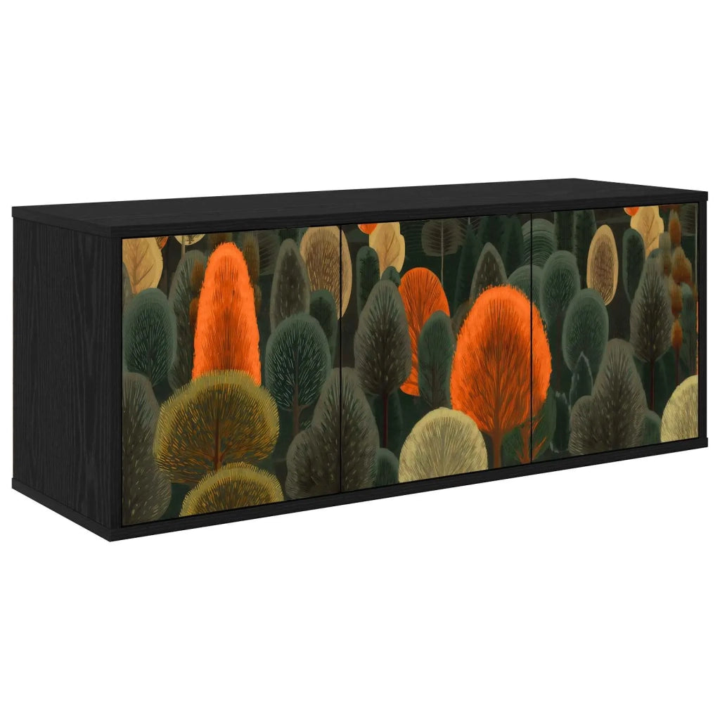 Mobile TV da Parete ZAANDAM 102 x 33 x 40 cm Rovere Nero 8007172