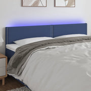 Testiera a LED Blu 180x5x78/88 cm in Tessuto 3121492