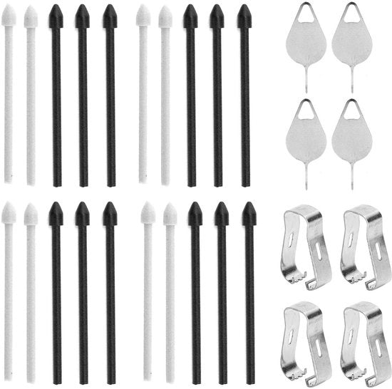 Set di punte per stilus da 20 - Punte di ricambio - Accessori per Note 10/Note 10 Plus/Tab S6 - Installazione facile - Incluso ago/stiletto - Set di punte per stilus