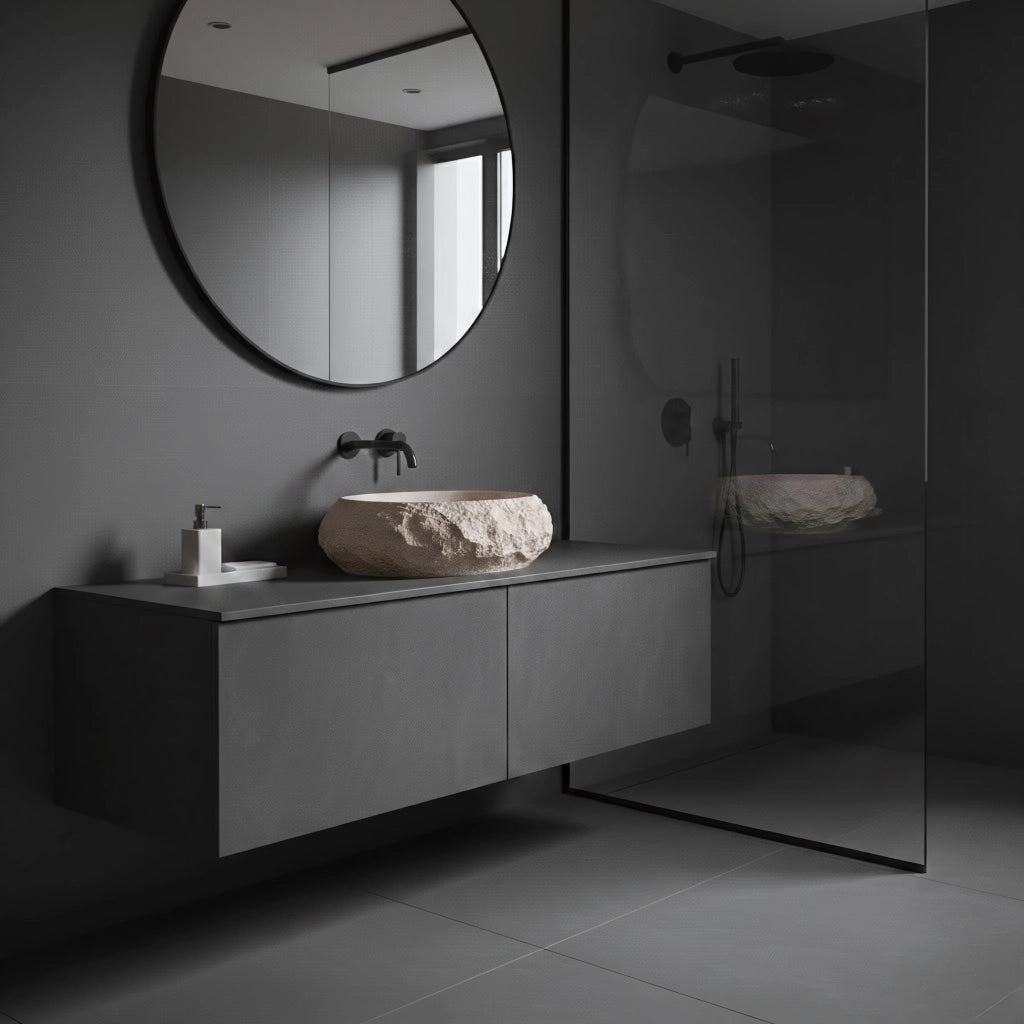 Lavabo Da Appoggio Rea Mika Warm Beige