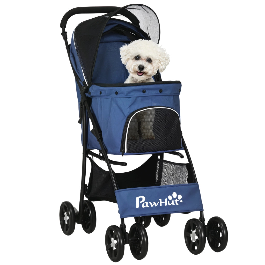 Letto per Cani Pieghevole con Cestino ¨C Zephmum ¨C 81x48x99 cm Blu