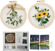 Pacchetto di iniziazione per la maglieria - Set di maglieria per principianti - Fili di maglieria / Ago - Manuale - Kit di maglieria per adulti - Disegni di fiori - Kit di maglieria