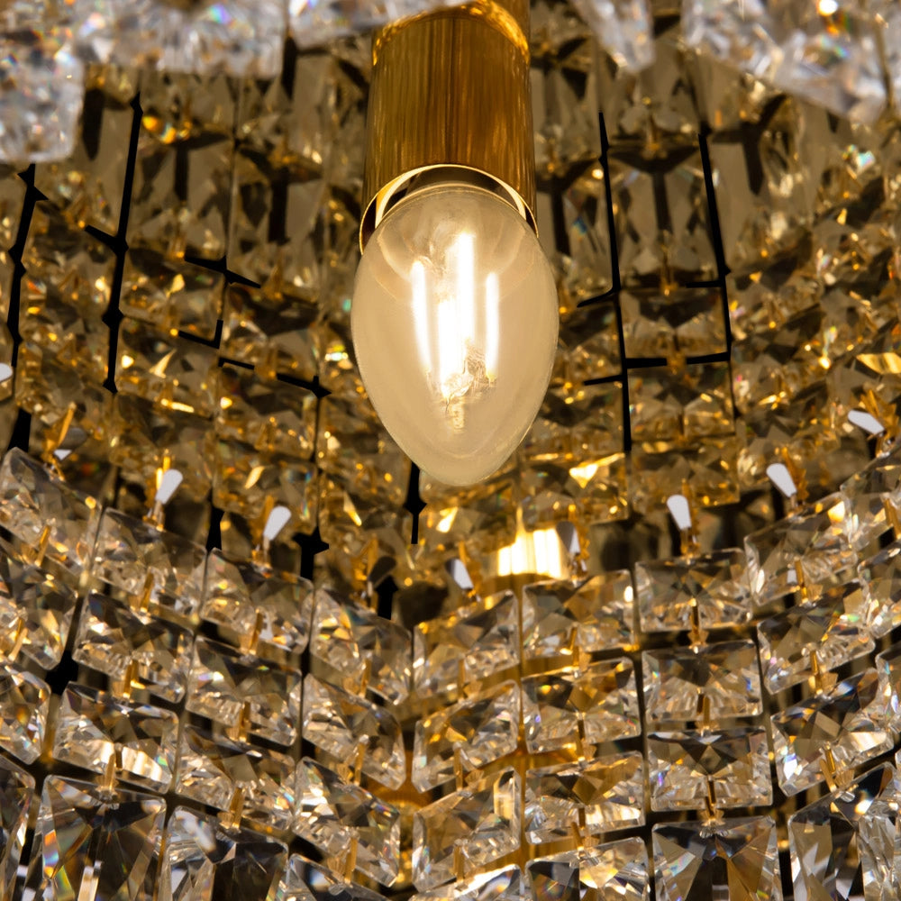 Maytoni Plafoniera Contemporanea Dune 6 luci E14 oro metallo cristalli