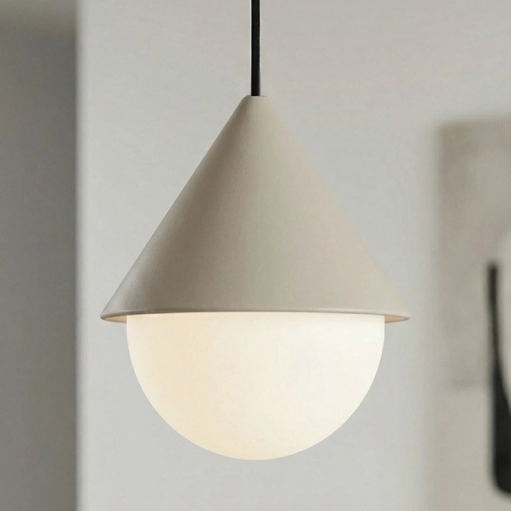 Lampada a sospensione Giro in acciaio nero e vetro