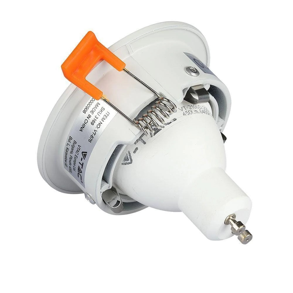 Faretto incasso soffitto tondo bianco GU10 V-TAC VT-876