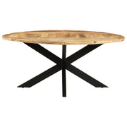 Tavolo da Pranzo Rotondo 175x75 cm in Massello di Mango Grezzo 321684