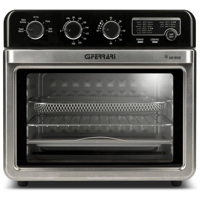 G3 Ferrari G1022100 friggitrice Singolo 32 L Indipendente 2000 W Friggitrice ad aria calda Nero, Acciaio inox