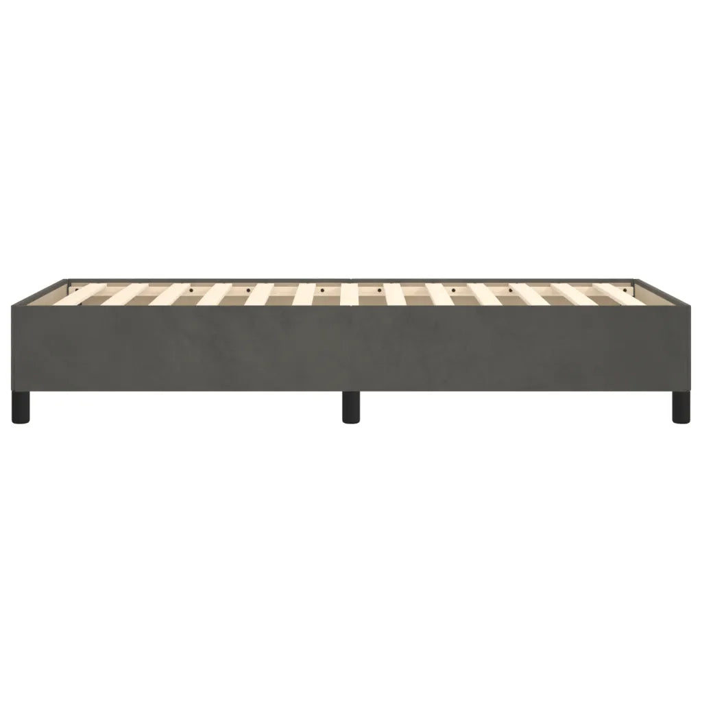 Giroletto senza Materasso Grigio Scuro 90x200 cm Velluto 347301