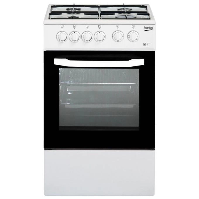 Beko CSS42014FW Cucina a Gas Forno Elettrico con Grill 4 Fuochi Capacita' 54 Litri Classe energetica B 50 cm Bianco