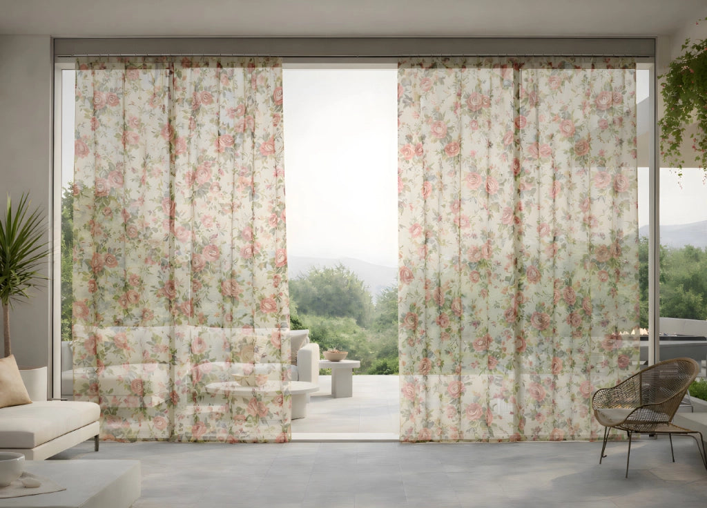 Tenda Zanzariera Per Porta E Finestre Anti Insetti Zanzare In Varie Fantasie Mosche Cimici - Zanzariera - Rose