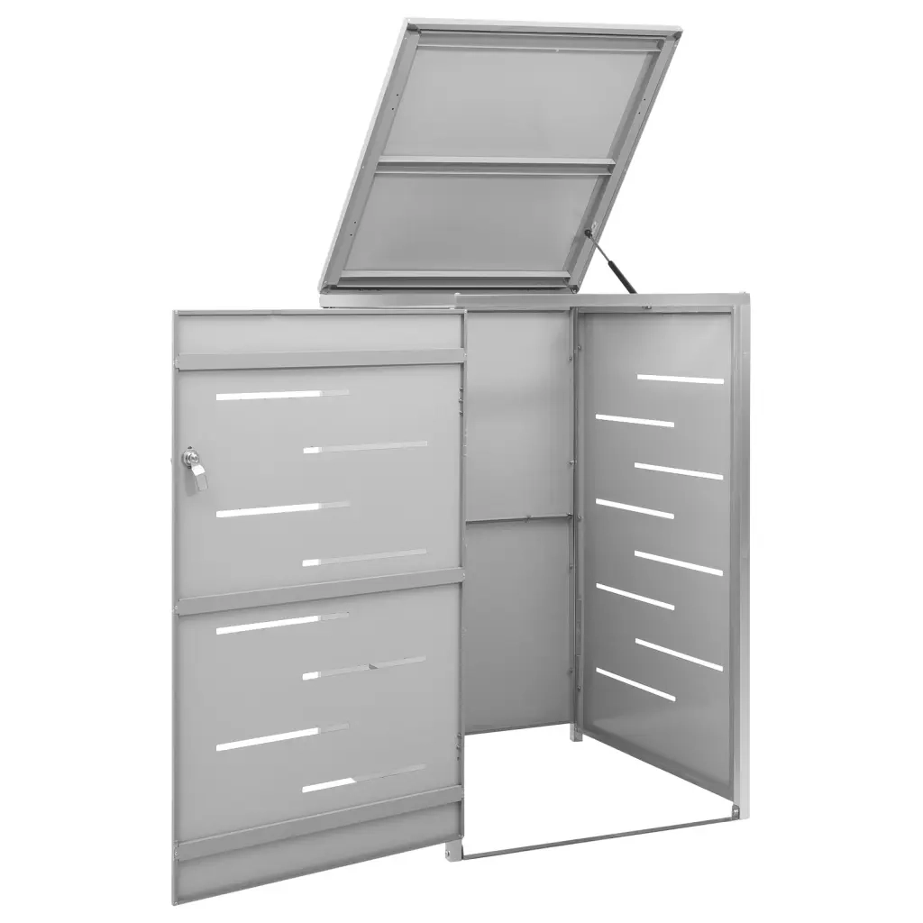 Copribidone per Spazzatura Singolo 69x77,5x112,5cm Acciaio Inox 149558