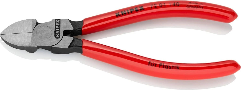 Knipex 72 01 140 Tronchese Laterale per Plastica 140 mm Taglienti Rettificati Acciaio Vanadio Molla di Apertura