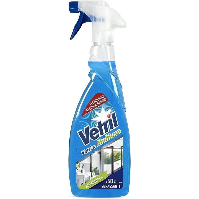 SET 12 VETRIL DETERGENTE MULTISUO IN FORMATO DA 650ML CON AMMONIACA
