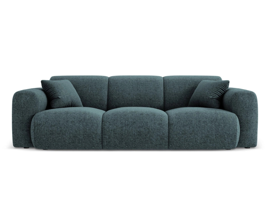Cosmopolitan Design - Divano "Nolio" 3 posti in ciniglia petrolio 