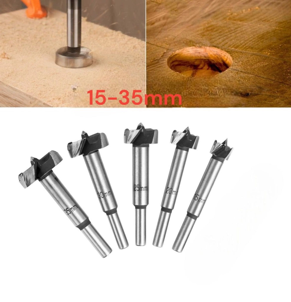 Set 5 Frese Legno Per Scanalare Rifilare Scanalature Fresatrice Gambo Da 6 a 8 -80257