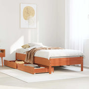 Letto senza Materasso-Struttura Letto Marrone Cera 100x200 cm in Legno di Pino 135443