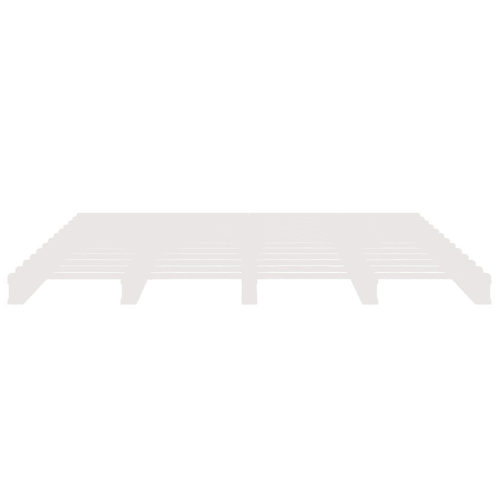 Letto a Pallet Bianco 140x200 cm in Legno Massello di Pino