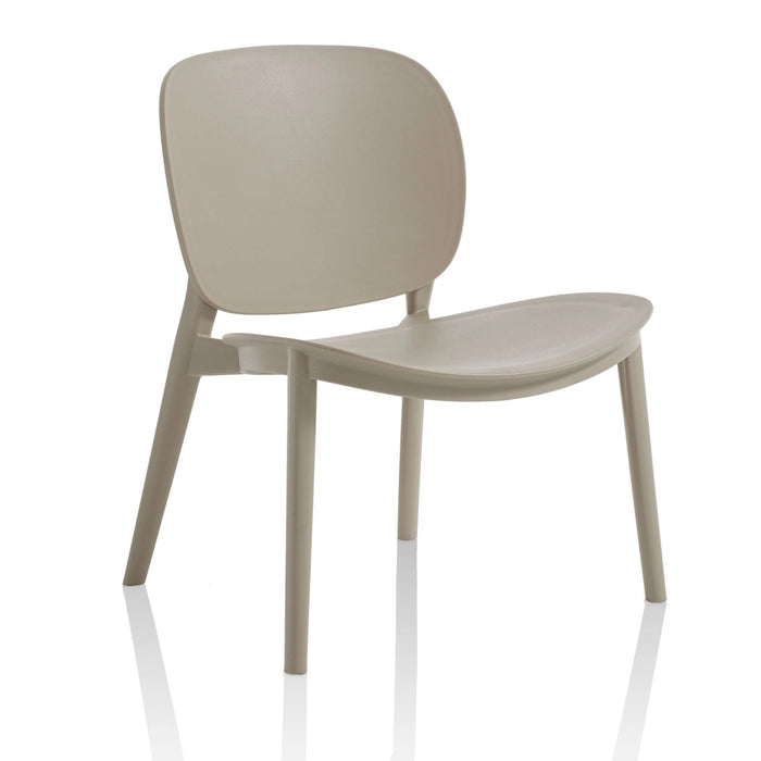 Set 2 Sedie 58x48,5x71 cm in Polipropilene Sabbia