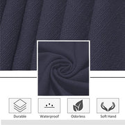 Tappeto da tavolo - impermeabile - lusso in lino - qualità premium - effetto loto - protezione contro macchie - facile da pulire - lavabile - resistente al sporco - morbido - senza pieghe - decorativo - 150 x 260 cm - azzurro marino