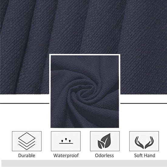Tappeto da tavolo - impermeabile - lusso in lino - qualità premium - effetto loto - protezione contro macchie - facile da pulire - lavabile - resistente al sporco - morbido - senza pieghe - decorativo - 150 x 260 cm - azzurro marino