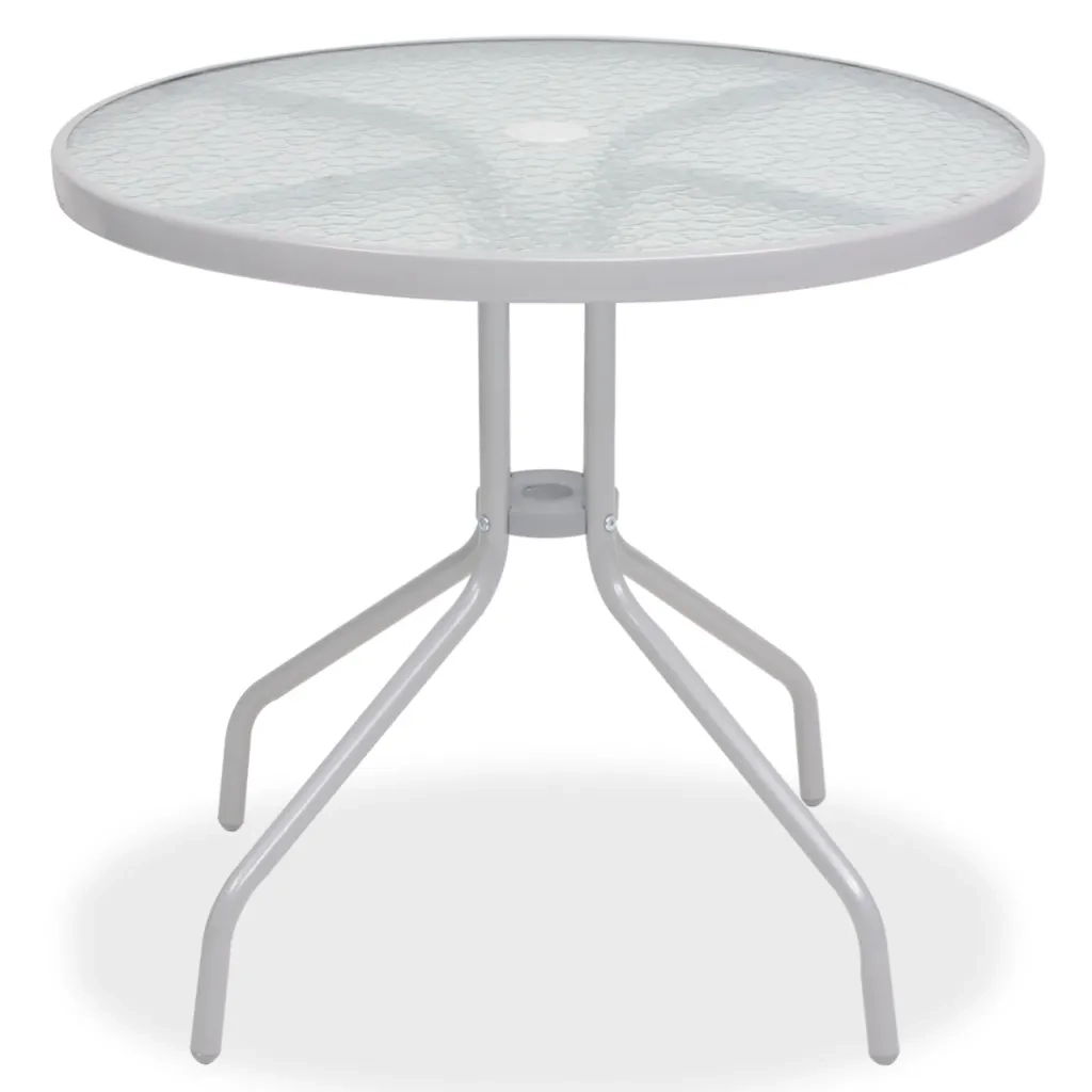 Set da Pranzo da Giardino 6 pz | Set Salotto da Giardino in Acciaio e Textilene Grigio