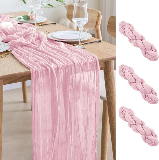 Tavolo da formaggio per matrimonio 3 pezzi 300 x 90 cm toga da sposa trasparente boho luce rosa trasparente tavolo da formaggio in gas per festa di fidanzamento toga da sposa rustica