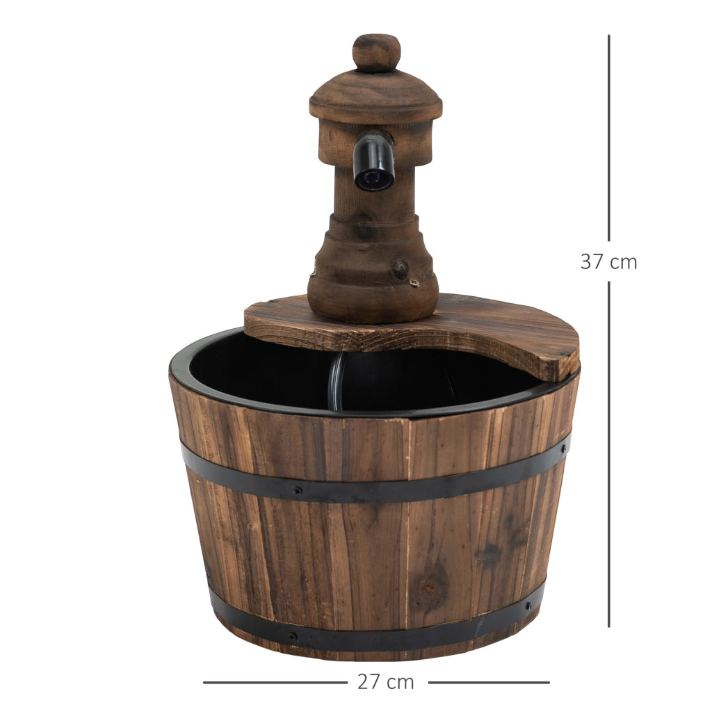 Fontana da Giardino in Legno e Metallo ¨C Zephmum ¨C ?27x37 cm Naturale