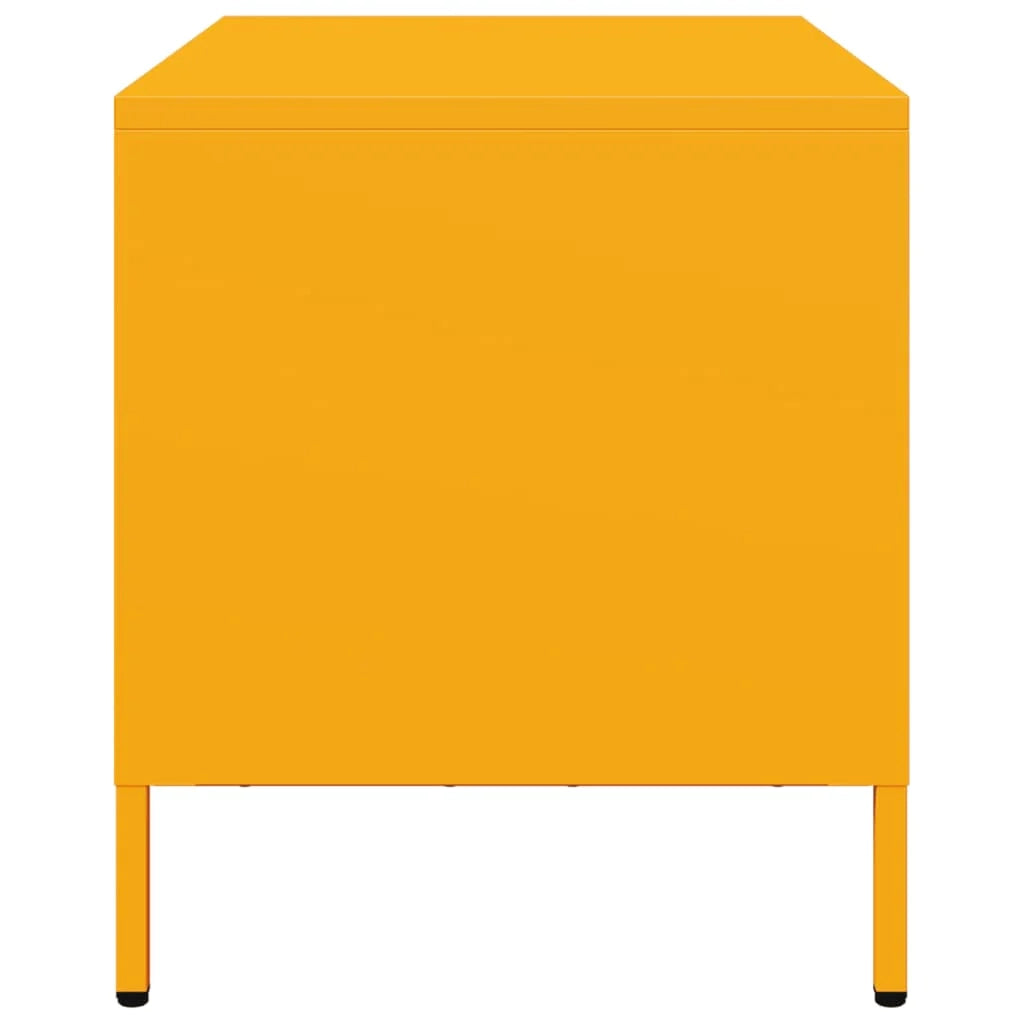 Mobile TV multimediale scaffale TV credenza TV sala da pranzo soggiorno camera da letto giallo senape 68 x 39 x 43,5 cm acciaio laminato a freddo giallo 02_0027666