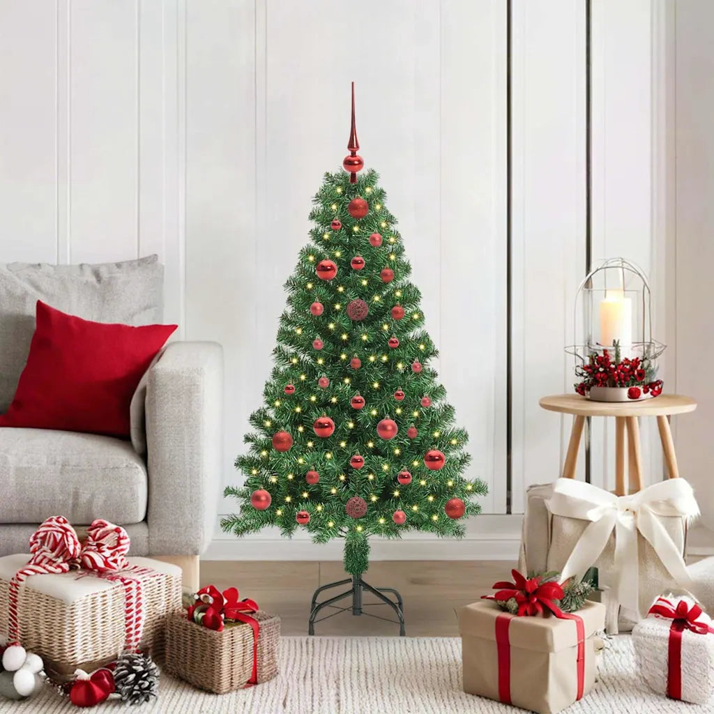 Albero di Natale artificiale con 150 LED Verde 120 cm 3396891