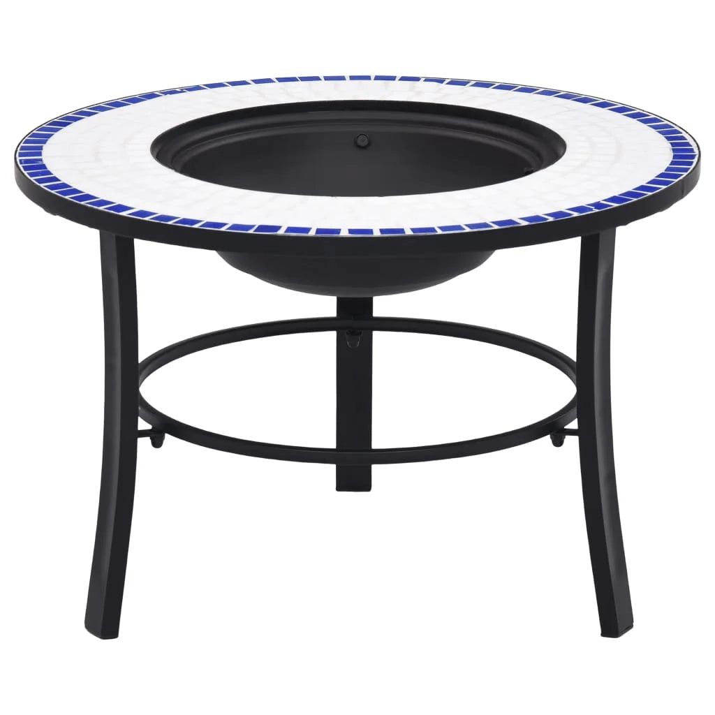 Caminetto mosaico 68 cm ceramica blu e bianca 02_0005980