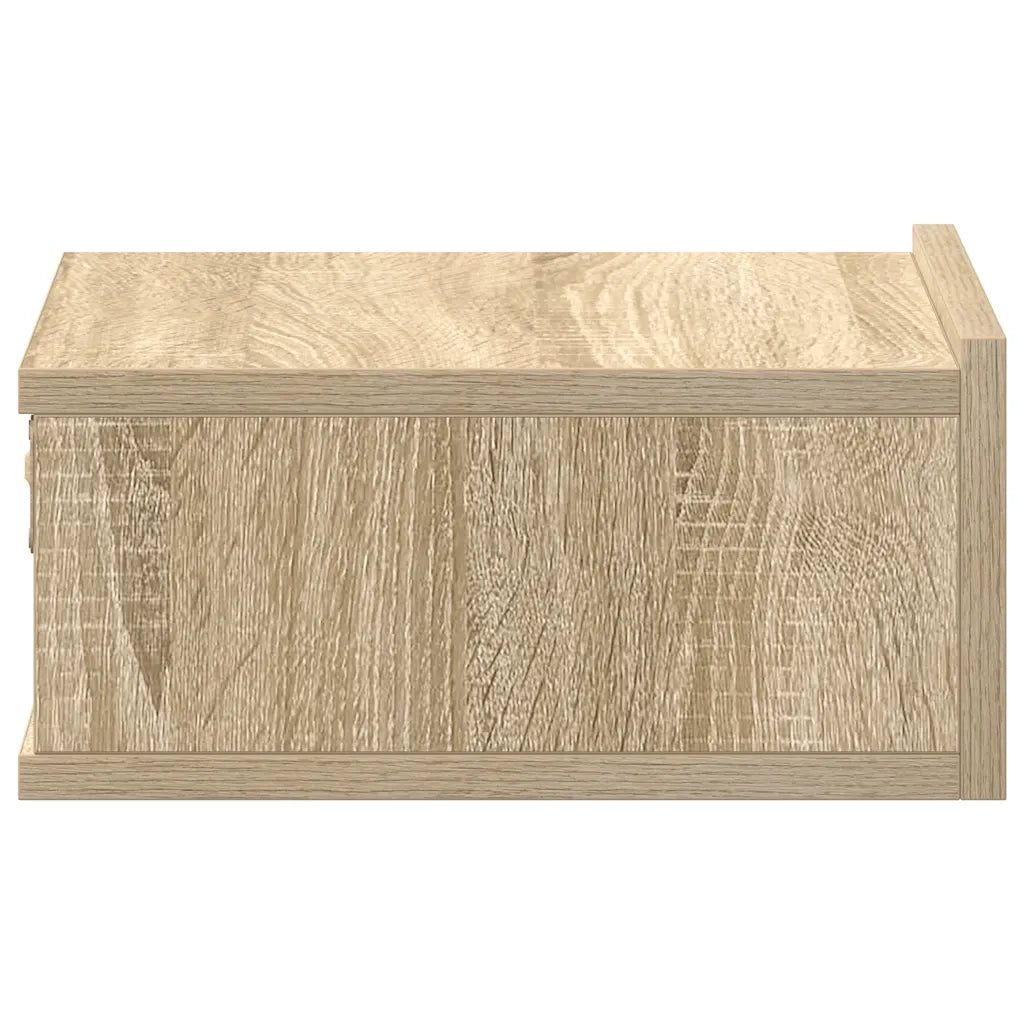 Comodini Pensili 2pz Rovere Sonoma 40x30x15cm Legno Multistrato 800313