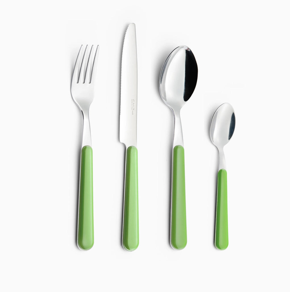 Servizio Set di Posate 24 pezzi in Acciaio Inox Eme Brio Verde 69