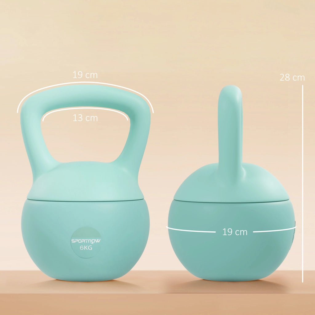 Kettlebell 6 kg ¨C zephmum ¨C 19x19x28 cm verde