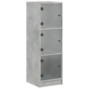 Credenza cassettiera mobile contenitore organizer cucina soggiorno salotto con ante in vetro 35 x 37 x 109 cm grigio 02_0030118