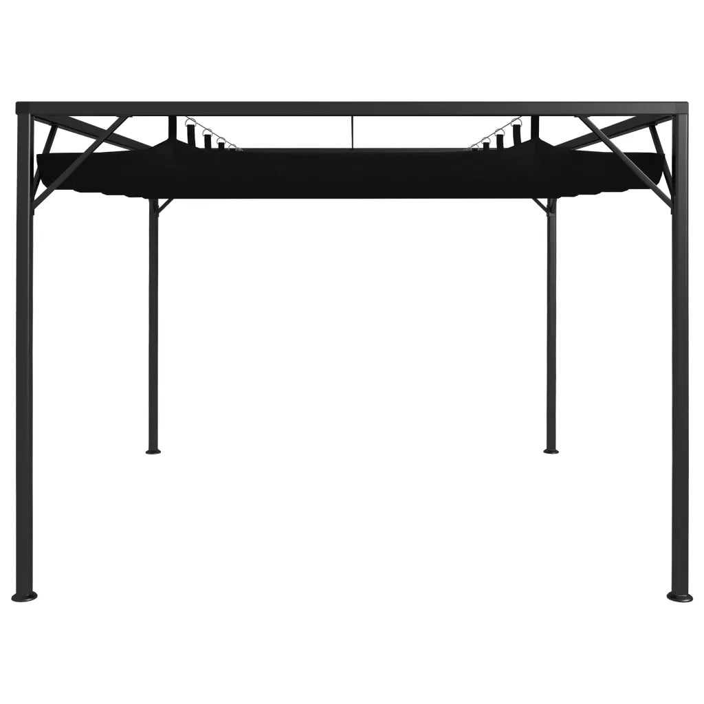 Gazebo da Giardino con Tetto a Scomparsa 3x3 m Antracite 47954