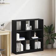 Libreria-Scaffale per Libri-Mobile di Stoccaggio Rovere Nero 97,5x29,5x100 cm in Legno Multistrato
