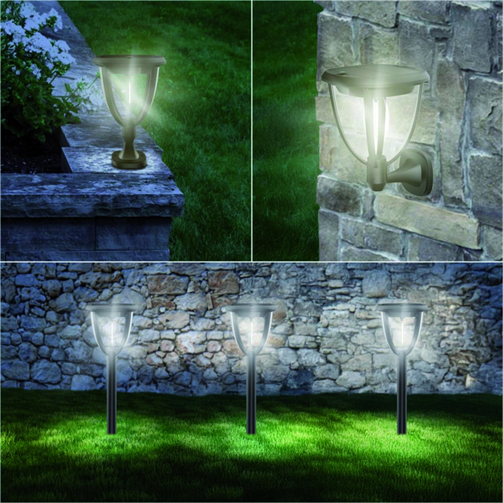 Suprema LANTERNA SOLARE ''3 IN 1'' CON SENSORE CREPUSCOLARE, 0,8 watt, 100 lumen, luce calda