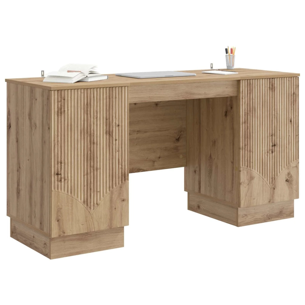 Scrivania con lo scaffale Rovere Artigianale 142,5 x 50 x 75 cm