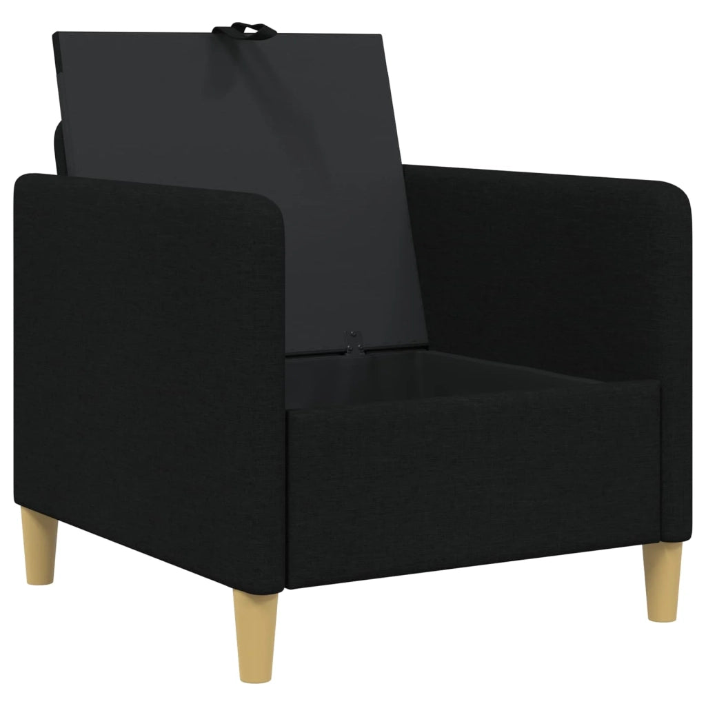 Divano con Storage Nero 72 x 78 x 87 cm Poliestere 42036865