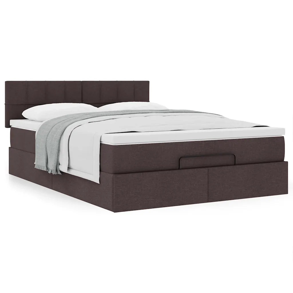 Struttura Letto Pouf con Materasso 140x200 cm in Tessuto 3311466