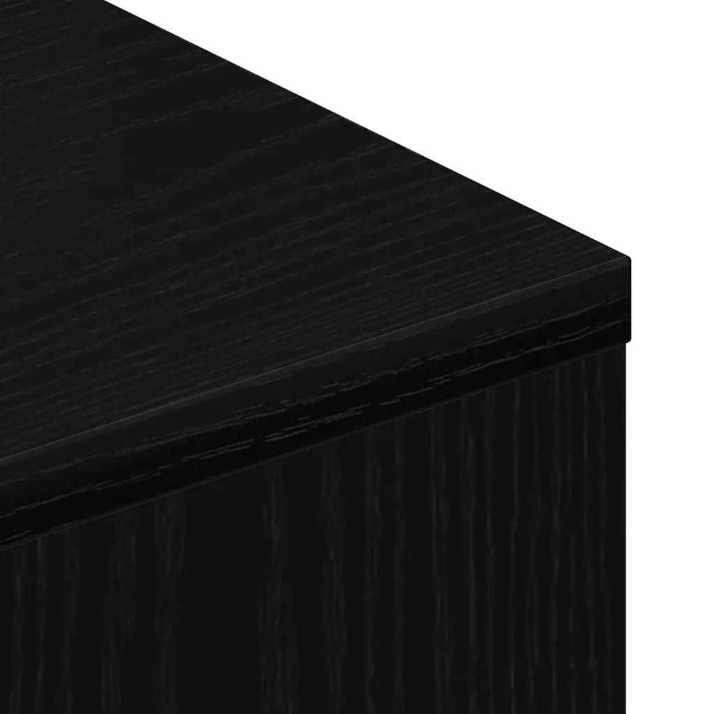 Mobile Porta TV con Ruote-Credenza per TV Rovere Nero 102x34,5x43 cm Truciolato