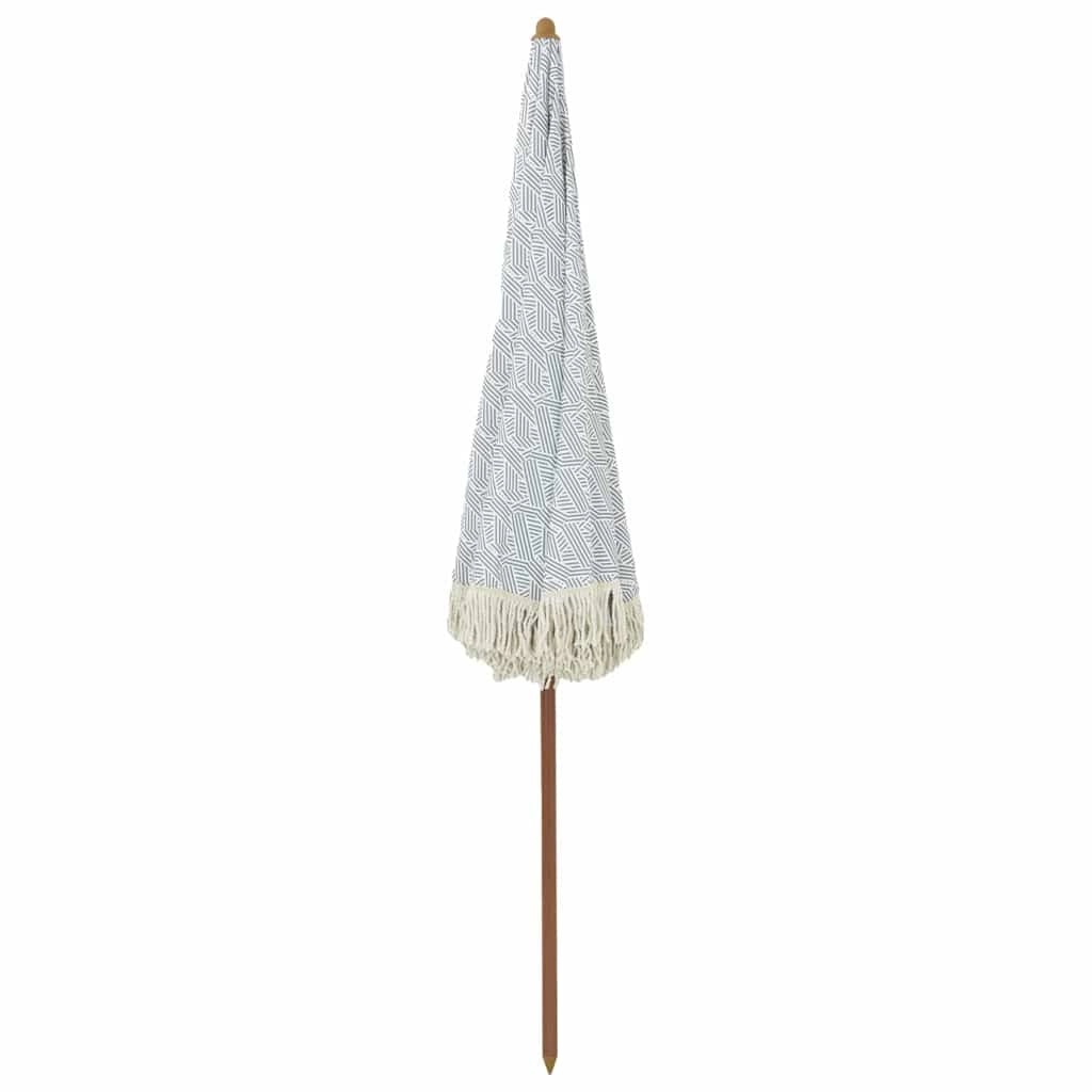 Moderno ombrellone da spiaggia basculante 205 x 205 x 210 cm pratico leggero design elegante in poliestere grigio 02_0058873