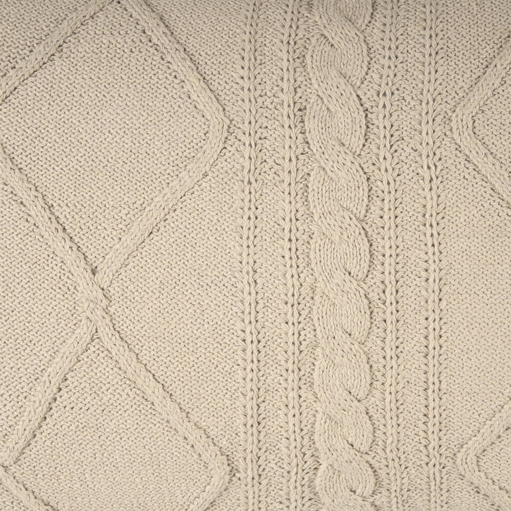 Set di 2 cuscini in cotone intrecciato beige chiaro 30 x 50 cm soggiorno camera da letto