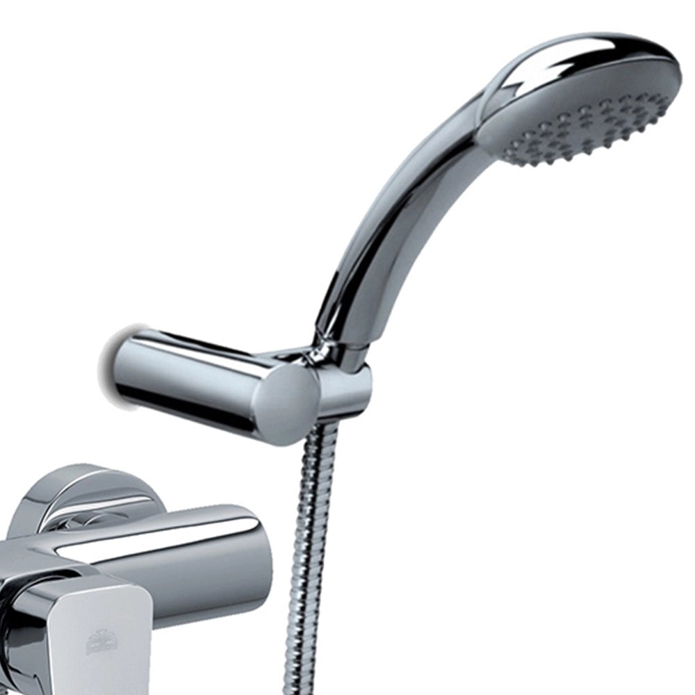 Miscelatore doccia paffoni serie sly con duplex e supporto a muro fisso