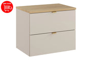 Set mobili bagno 60 cm con piano Dalia Cashmere 60 x 1401 x 46 cm